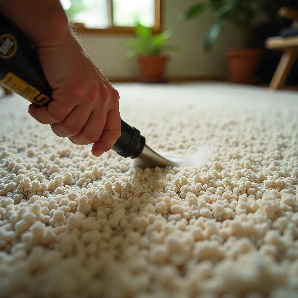 Natural cleaning products on wooden surface