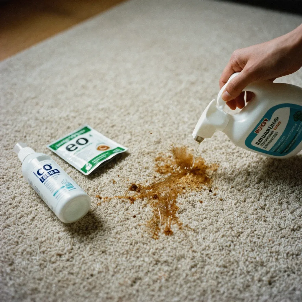 Clean rug in bright interior space